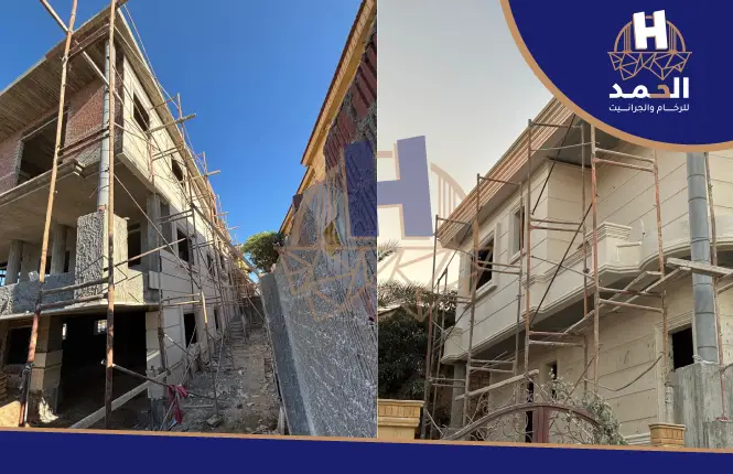 واجهات فلل حجر هاشمي, واجهات منازل حجر هاشمي, واجهات فلل بالحجر الهاشمى, حجر هاشمي للواجهات