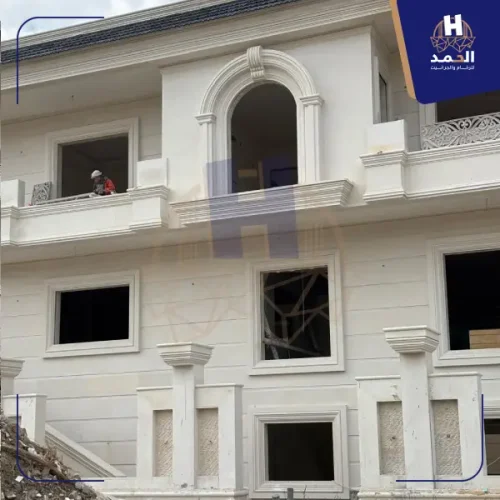 حجر ابيض واجهات فلل